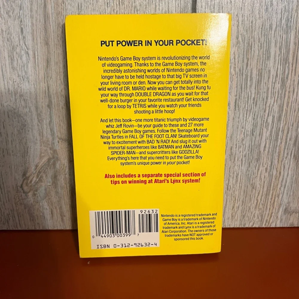 How to Win at Game Boy Games Jeff Rovin 1991 Vintage Strategy Guide Atari Lynx